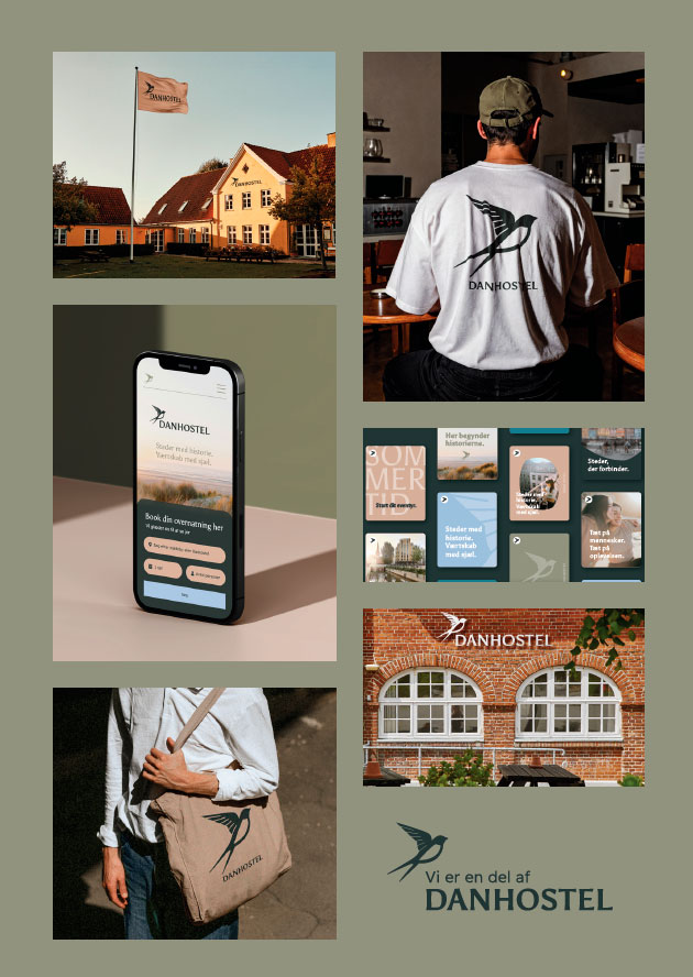 Danhostel skifter logo
